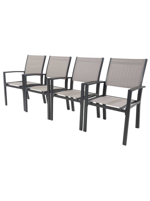 Fauteuil jardin Alu/Textilène - Lot de 2 - Kiabi