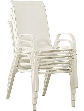 Fauteuil jardin Textilène - Lot de 4