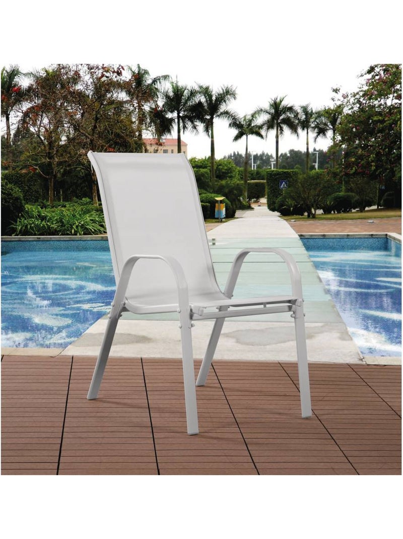 Fauteuil jardin Textilène - Lot de 4 Ecru - Kiabi