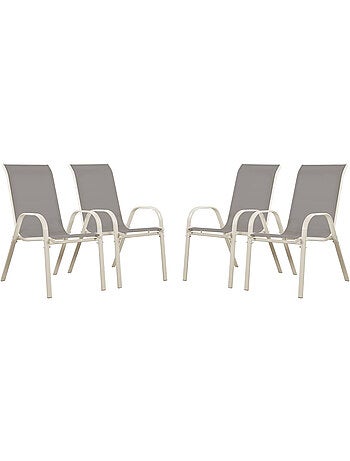 Fauteuil jardin Textilène - Lot de 4