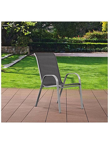 Fauteuil jardin Textilène - Lot de 4