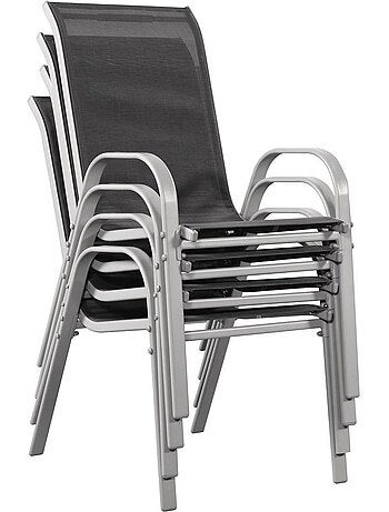 Fauteuil jardin Textilène - Lot de 4