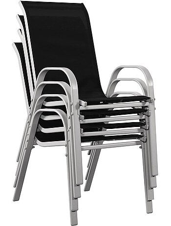 Fauteuil jardin Textilène - Lot de 4