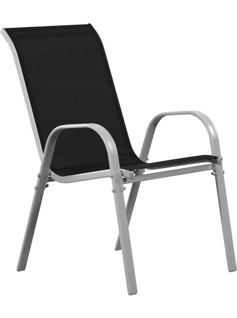 Fauteuil jardin Textilène - Lot de 4 Noir Noir - Kiabi