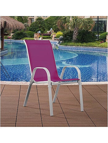 Fauteuil jardin Textilène - Lot de 4