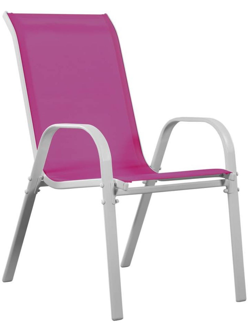 Fauteuil jardin Textilène - Lot de 4 Rose - Kiabi