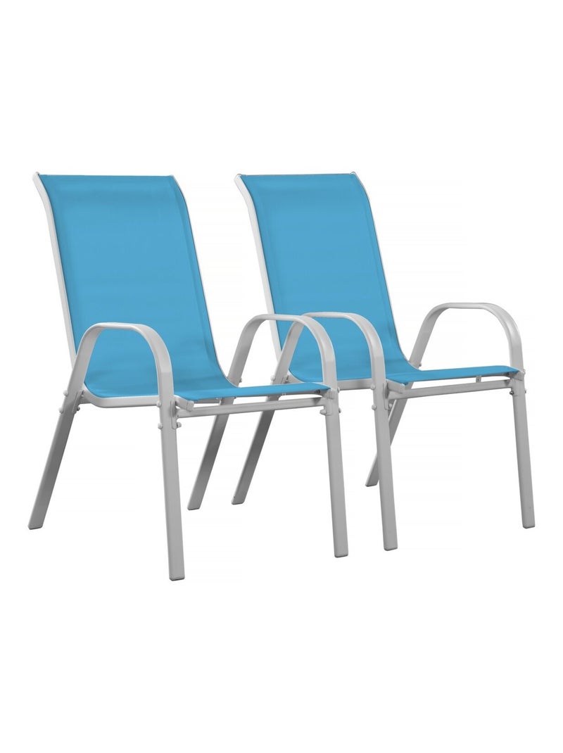 Fauteuil jardin Textilène Bleu - Kiabi