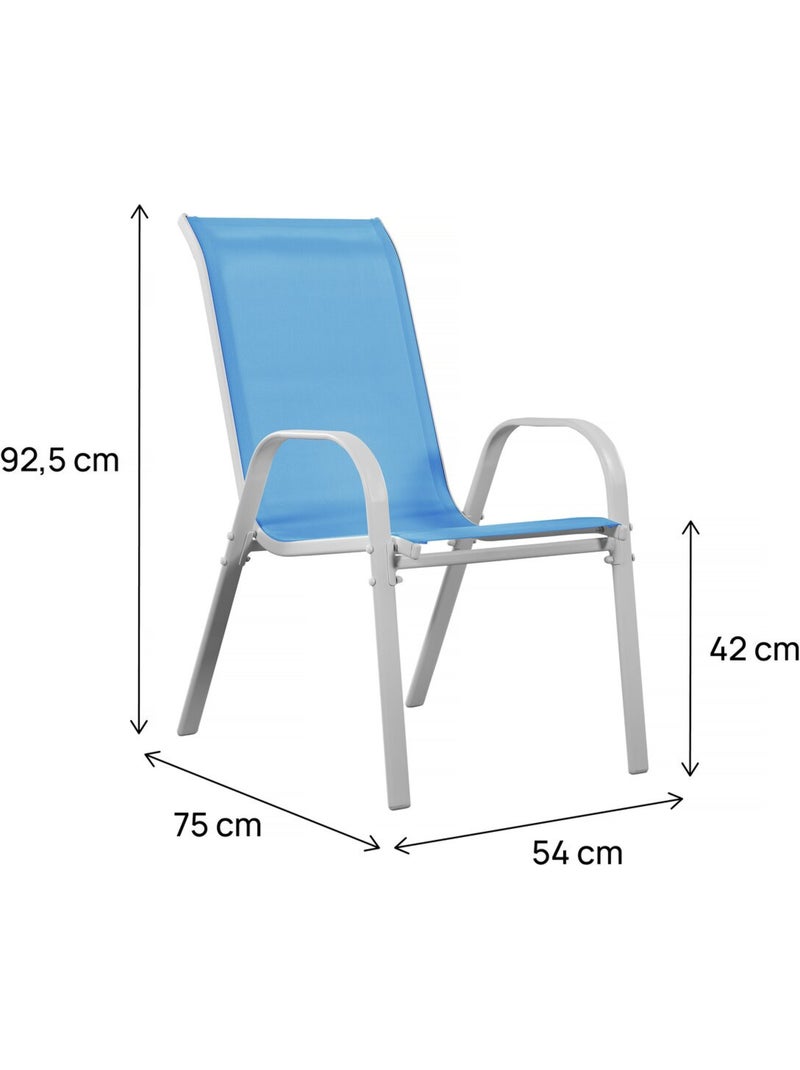 Fauteuil jardin Textilène Bleu - Kiabi