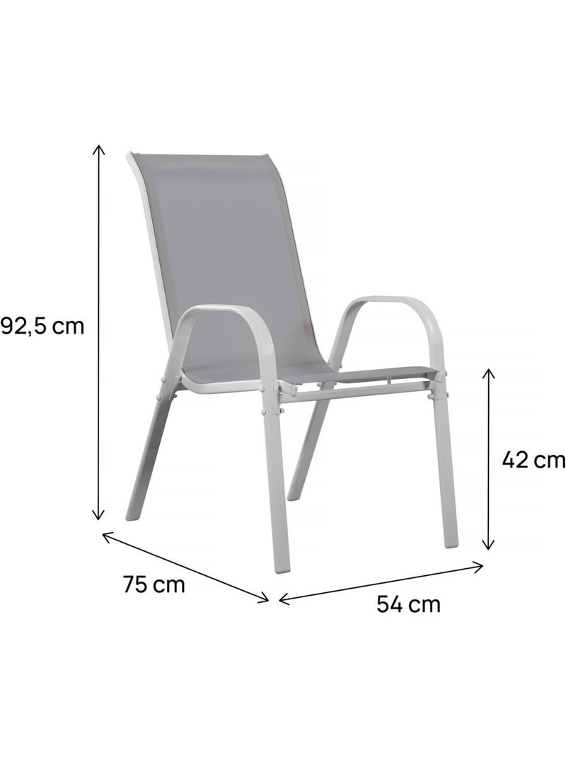 Fauteuil jardin Textilène Ecru - Kiabi