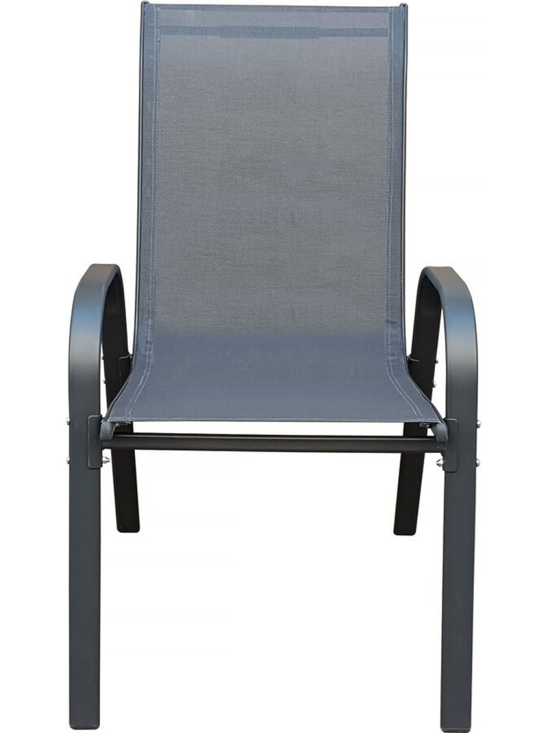 Fauteuil jardin textilène gris anthracite - Kiabi