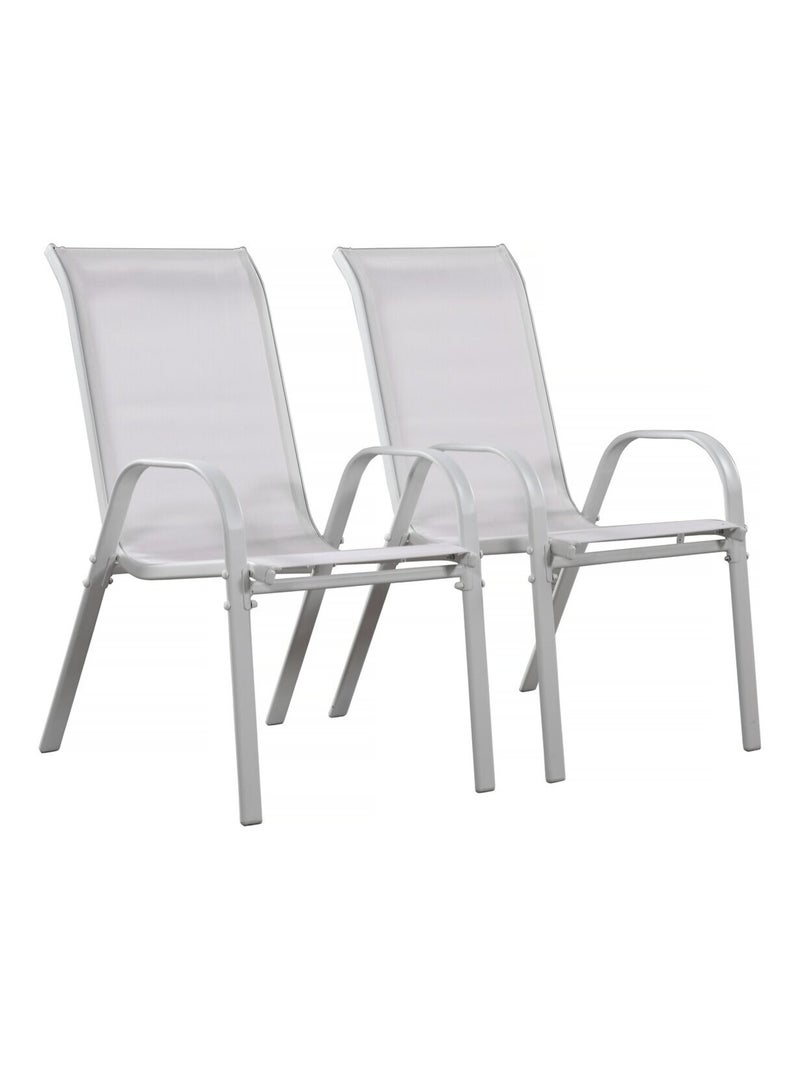Fauteuil jardin Textilène Gris clair - Kiabi