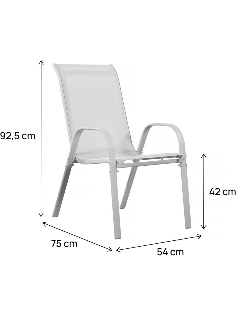 Fauteuil jardin Textilène Gris clair - Kiabi