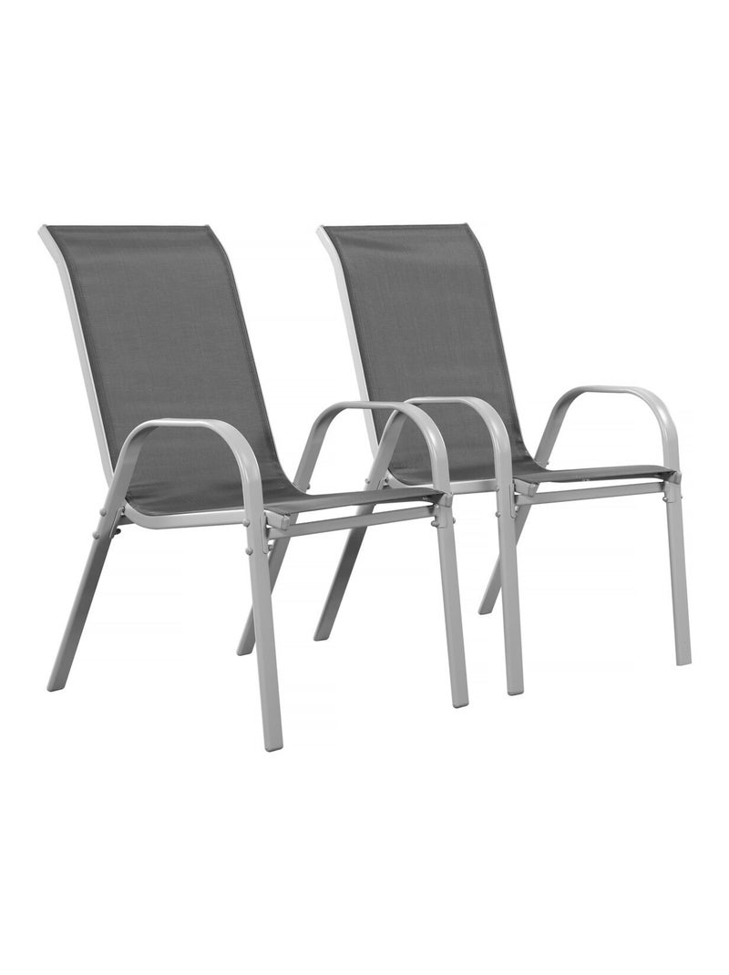 Fauteuil jardin Textilène Gris - Kiabi
