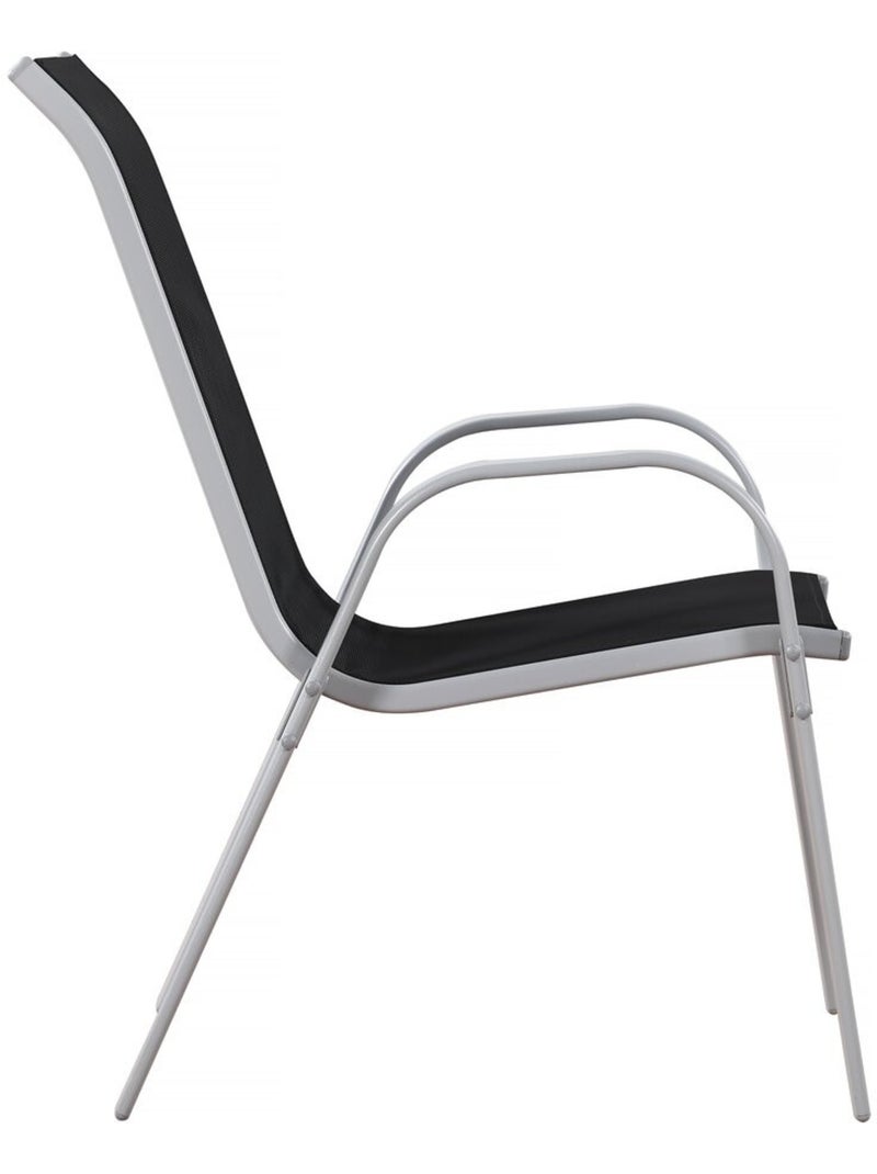 Fauteuil jardin Textilène Noir Noir - Kiabi