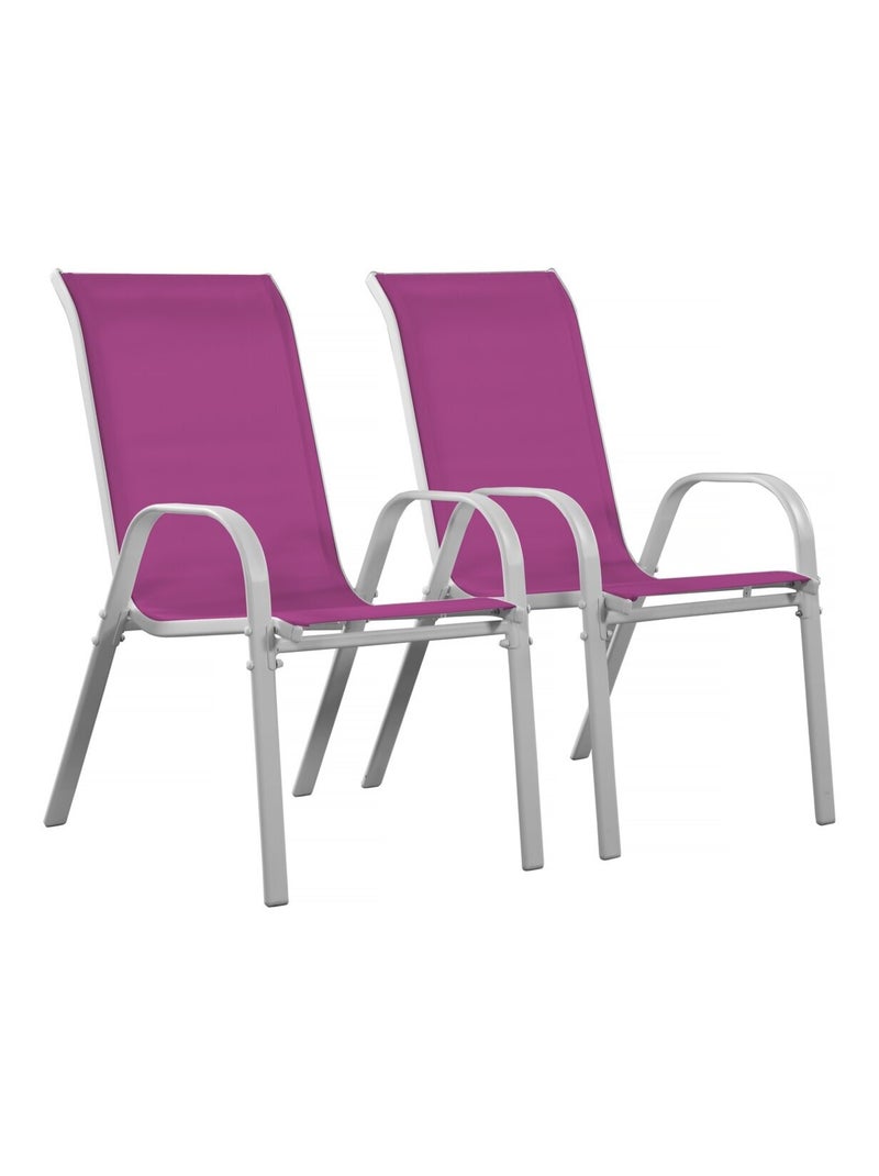 Fauteuil jardin Textilène Rose - Kiabi