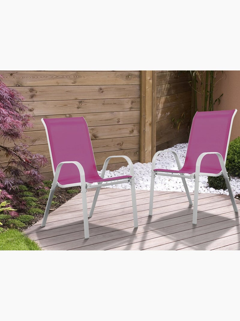 Fauteuil jardin Textilène Rose - Kiabi