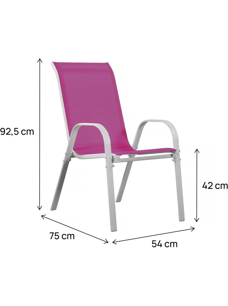 Fauteuil jardin Textilène Rose - Kiabi