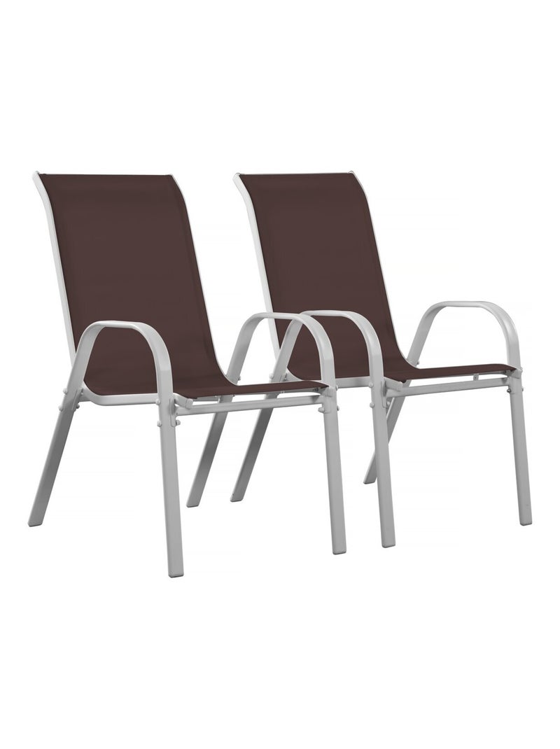 Fauteuil jardin Textilène Taupe - Kiabi