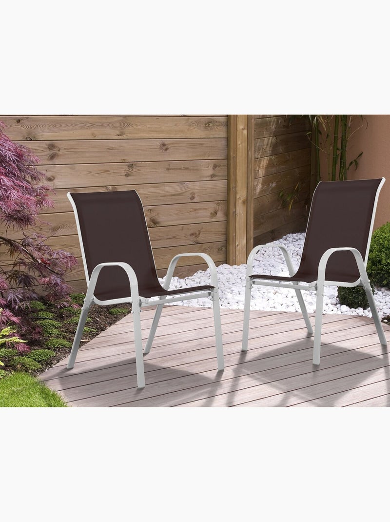 Fauteuil jardin Textilène Taupe - Kiabi
