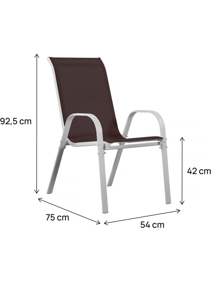 Fauteuil jardin Textilène Taupe - Kiabi