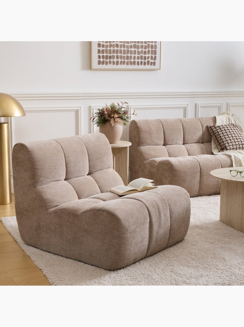 Fauteuil modulable matelassé Beige - Kiabi