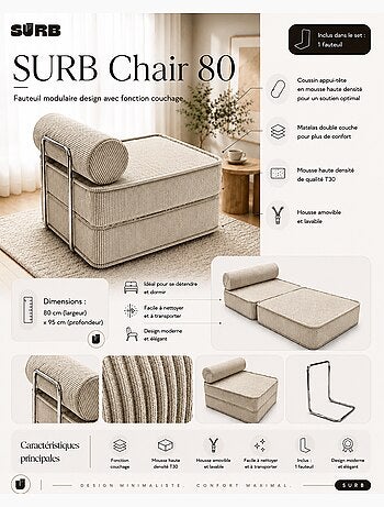 Fauteuil modulable Meow Baby SURB Chair 80