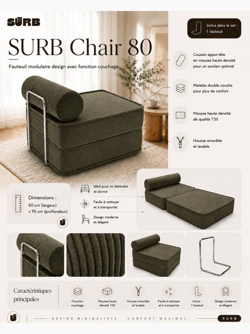 Fauteuil modulable Meow Baby SURB Chair 80 - Kiabi