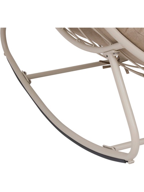 Fauteuil oeuf à bascule en acier coussin capitonné PAOPAO - Kiabi Fauteuil oeuf à bascule en acier coussin capitonné PAOPAO - Kiabi