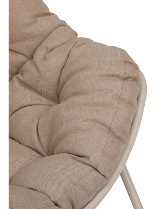 Fauteuil oeuf à bascule en acier coussin capitonné PAOPAO - Kiabi Fauteuil oeuf à bascule en acier coussin capitonné PAOPAO - Kiabi