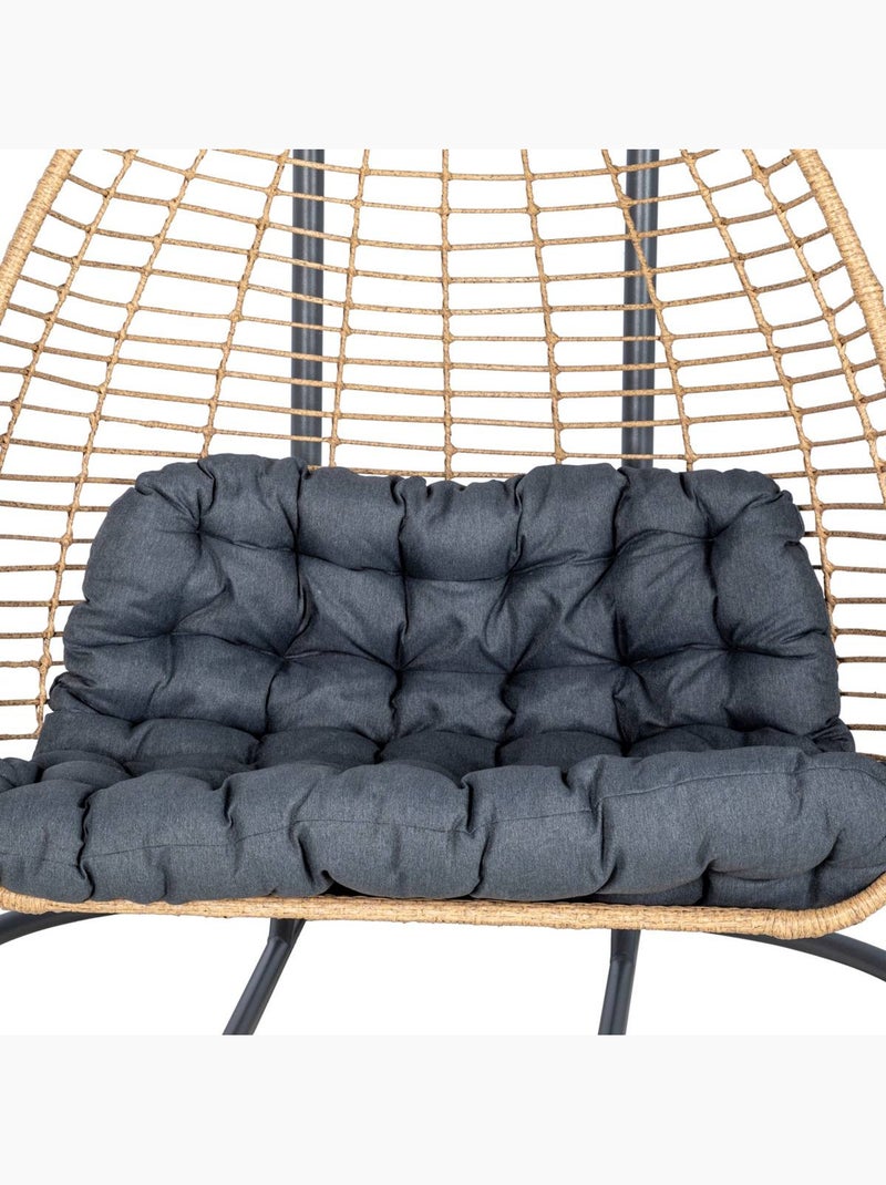 Fauteuil oeuf suspendu 2 places AJAR Gris - Kiabi
