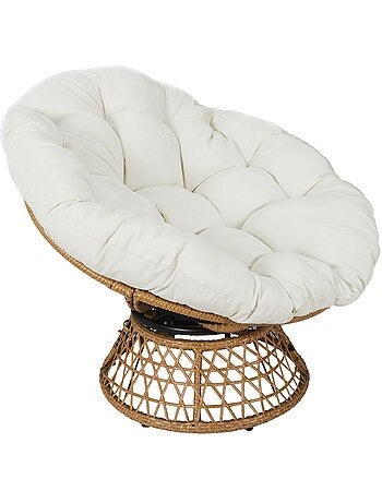 Fauteuil papasan avec assise pivotante CANCUN