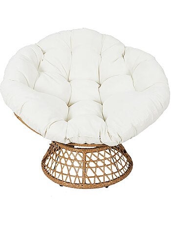 Fauteuil papasan avec assise pivotante CANCUN