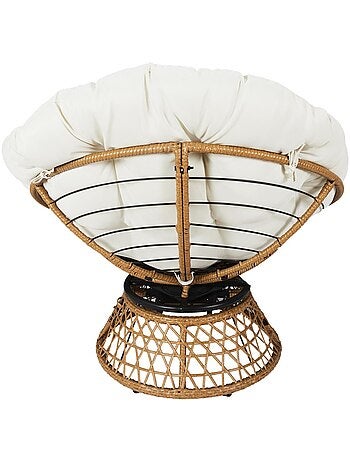 Fauteuil papasan avec assise pivotante CANCUN
