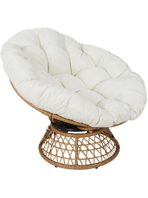 Fauteuil papasan avec assise pivotante CANCUN - Kiabi
