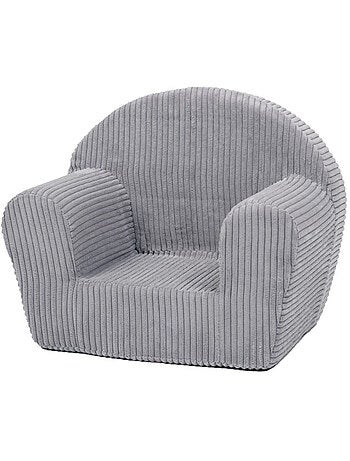 Fauteuil piqué enfant velours côtelé