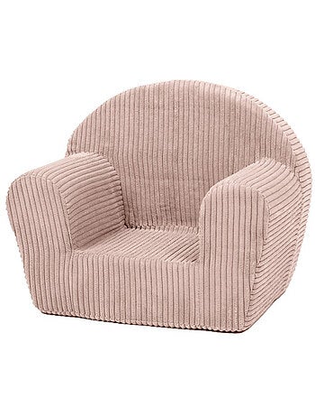 Fauteuil piqué enfant velours côtelé