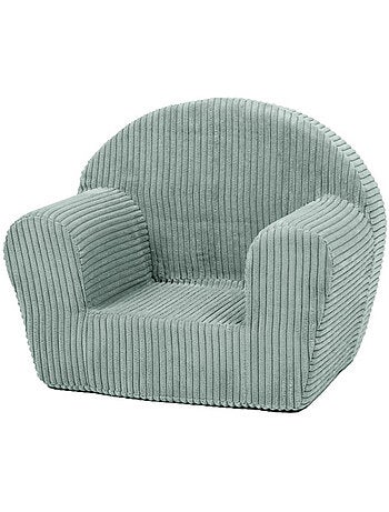 Fauteuil piqué enfant velours côtelé