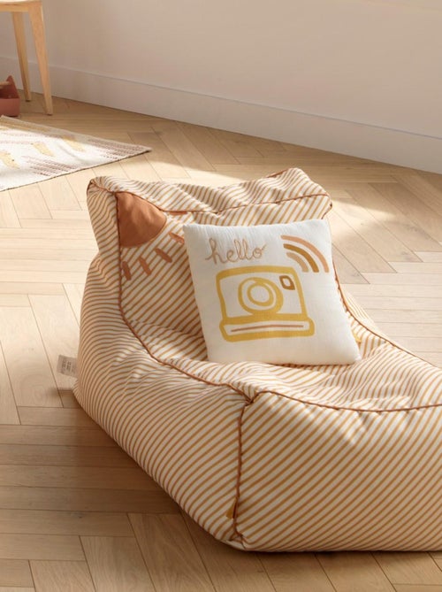 Fauteuil pouf 75x45cm en polyester blanc - SAUTHON - Kiabi