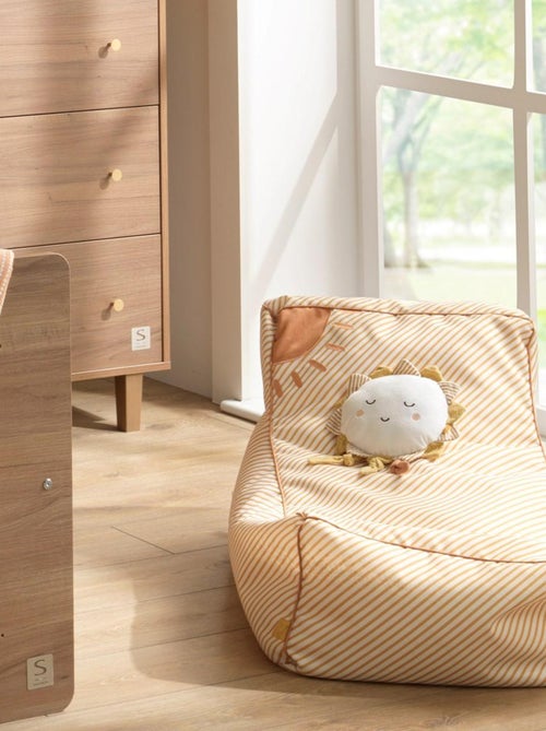 Fauteuil pouf 75x45cm en polyester blanc - SAUTHON - Kiabi