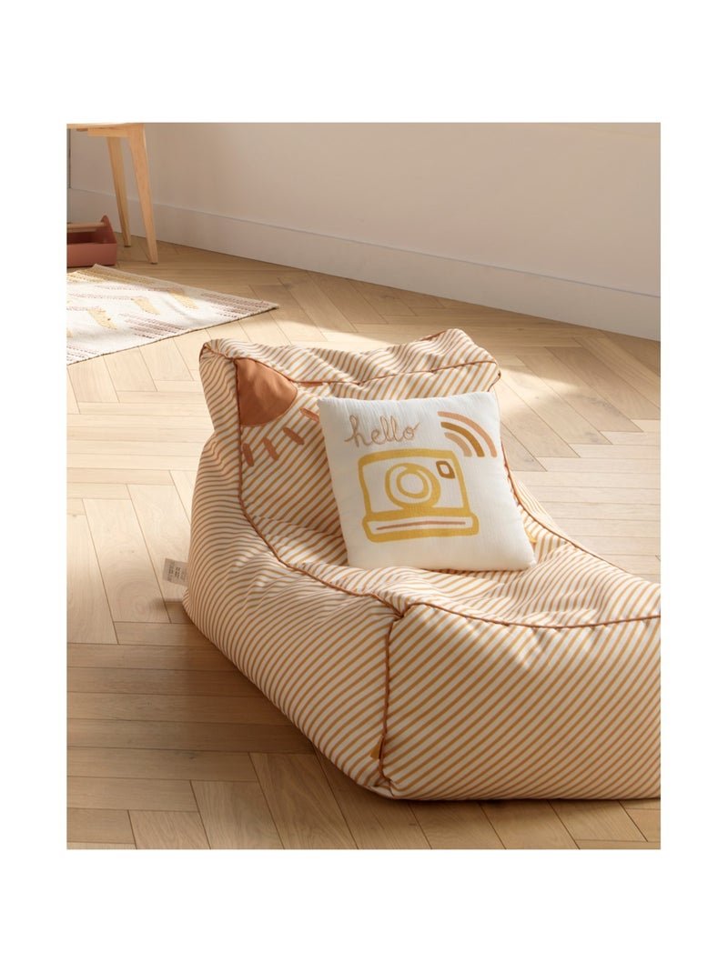 Fauteuil pouf en polyester - SAUTHON Blanc - Kiabi