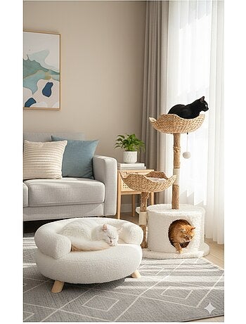 Fauteuil pour chien ou chat détente bouclette