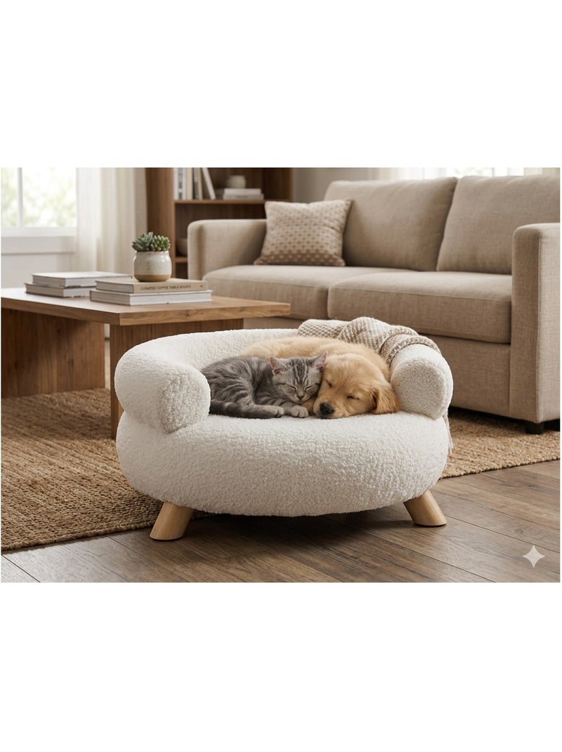 Fauteuil pour chien ou chat Détente Bouclette Blanc - Kiabi
