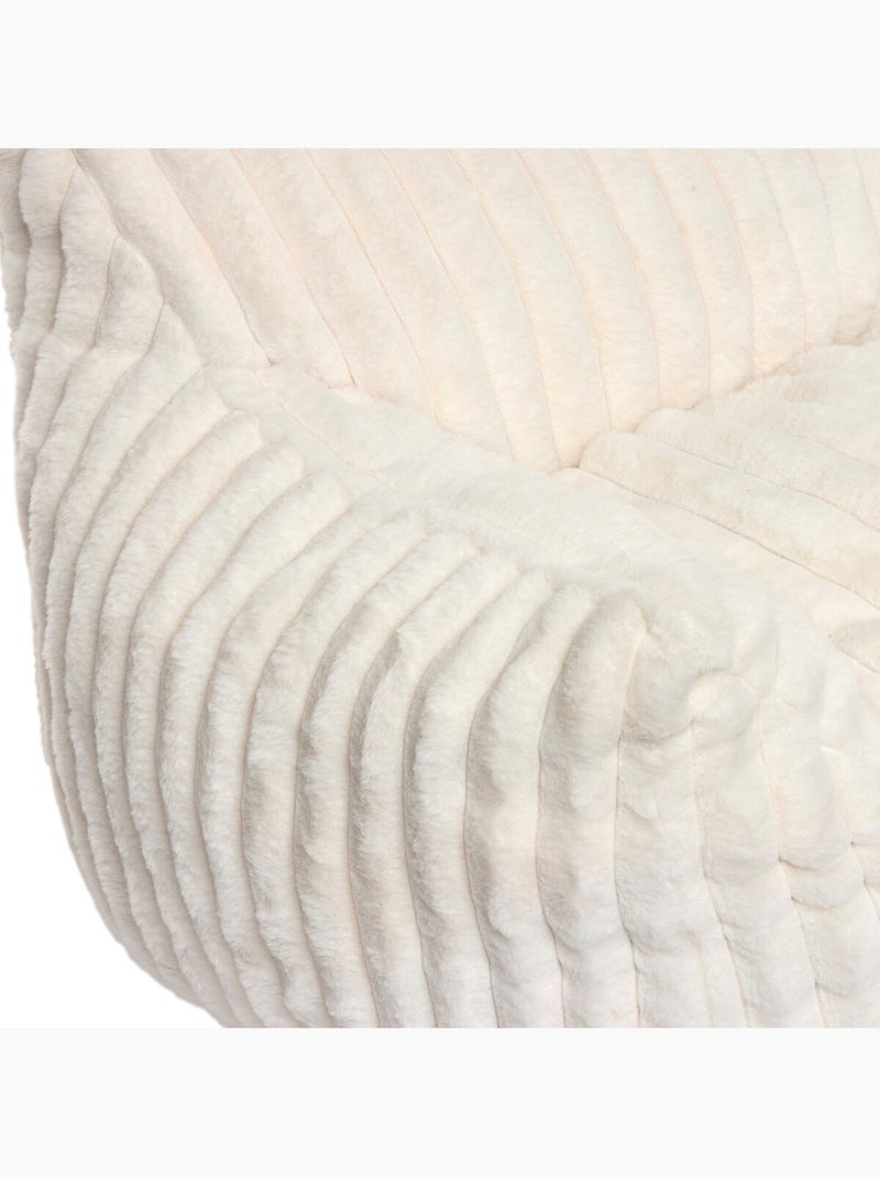 Fauteuil pour enfant en velours côtelé muzi Blanc - Kiabi