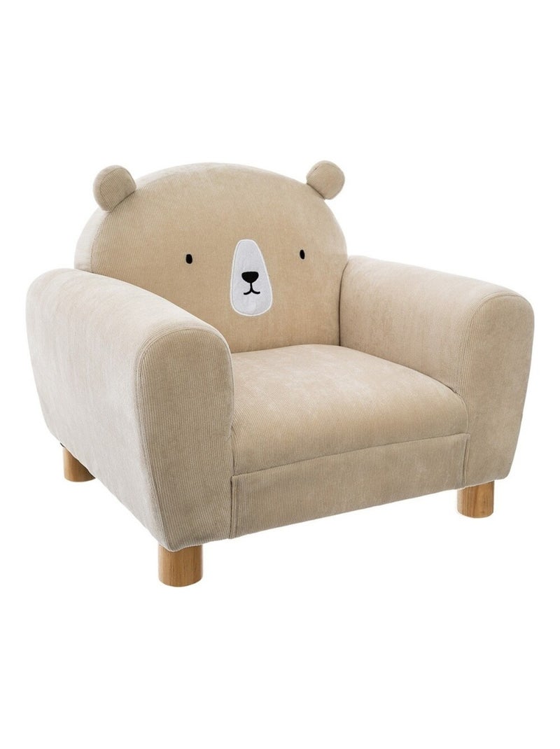 Fauteuil pour enfant oreilles ours Beige - Kiabi
