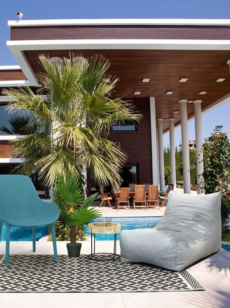 Fauteuil pour table de jardin design Malibu Bleu - Kiabi