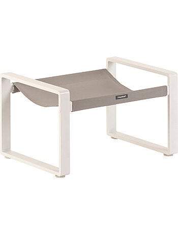 Fauteuil relax de jardin avec pouf en aluminium LAMBINIO
