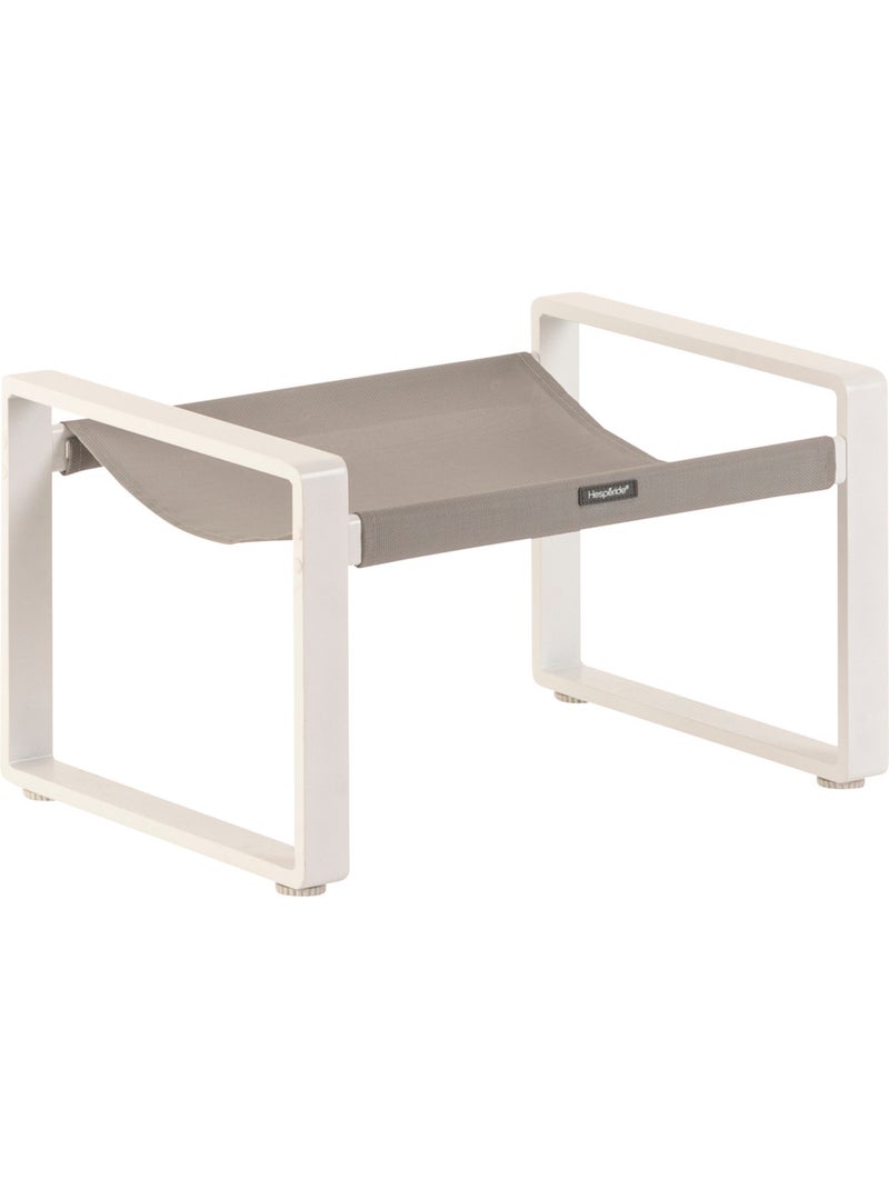 Fauteuil relax de jardin avec pouf en aluminium LAMBINIO Blanc - Kiabi