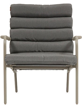 Fauteuil relax de jardin avec repose-pieds en acier SOLANI