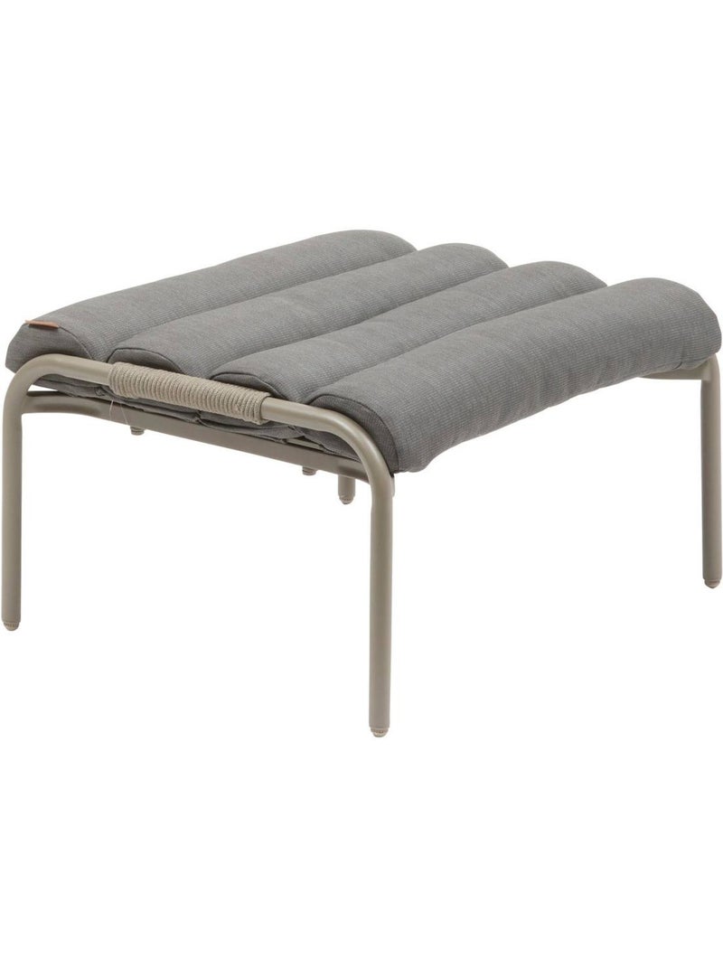 Fauteuil relax de jardin avec repose-pieds en acier SOLANI Marron - Kiabi