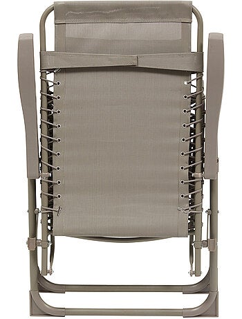 Fauteuil de jardin relax inclinable 5 positions et pliant en acier SILOS